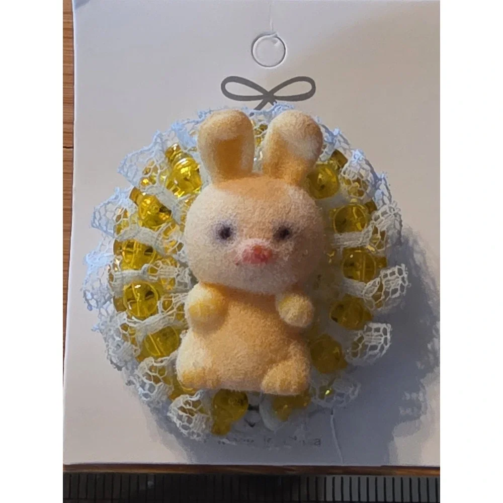Cutest Bunny Brooch for Easter Handmade